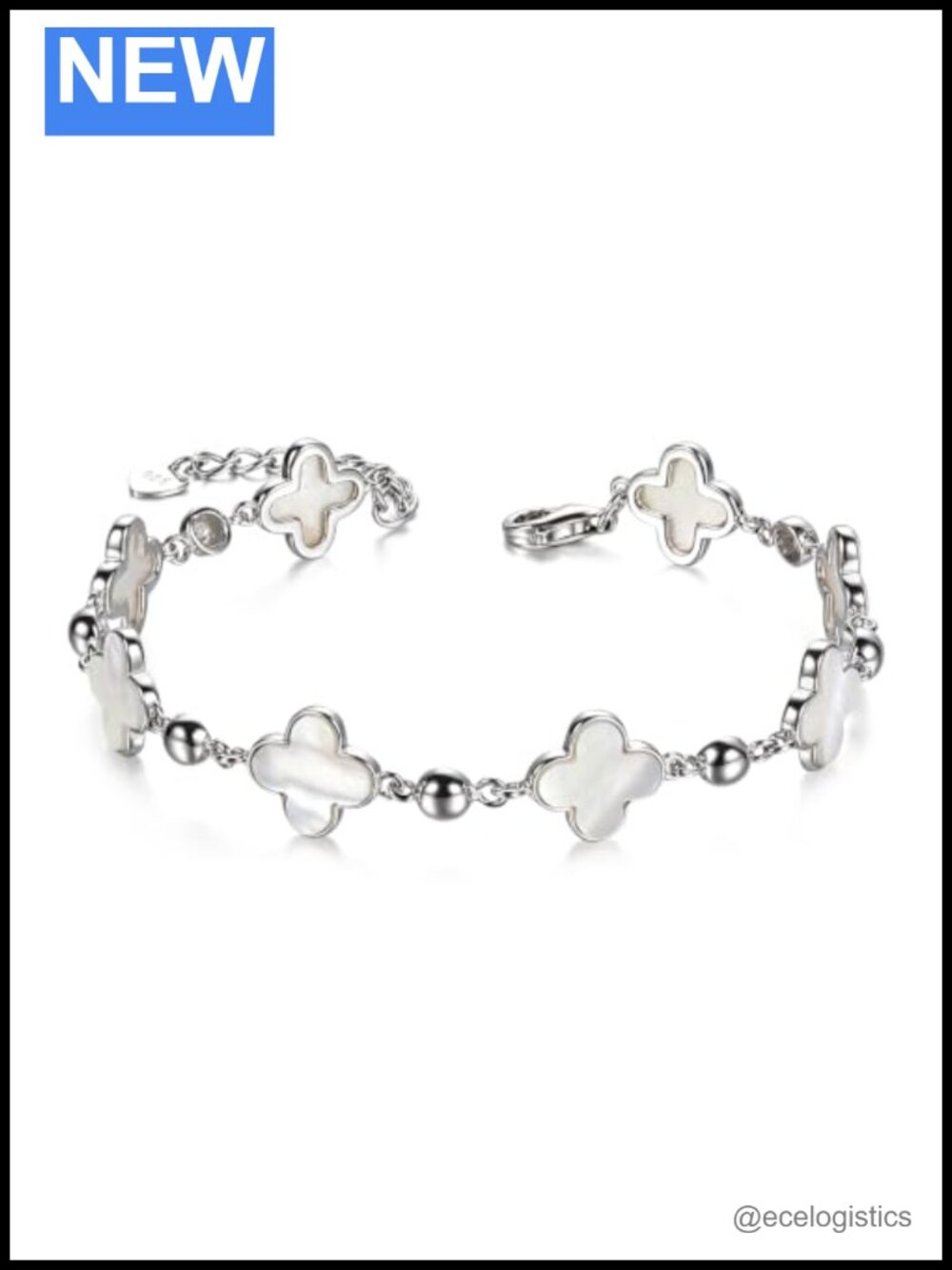925 Sterling Silver Clover Bracelet for Women